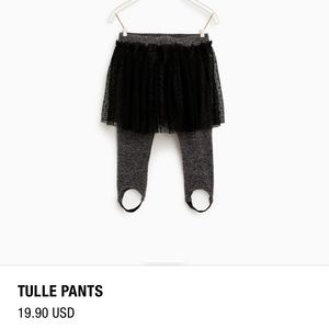 Zara baby girl NWOT tulle tutu pants